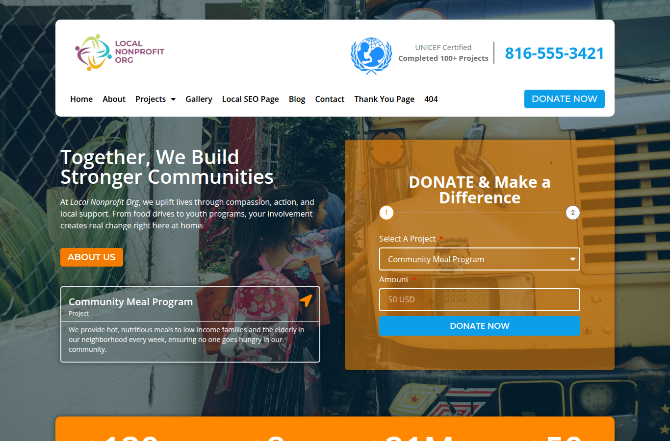Community directory website screenshot