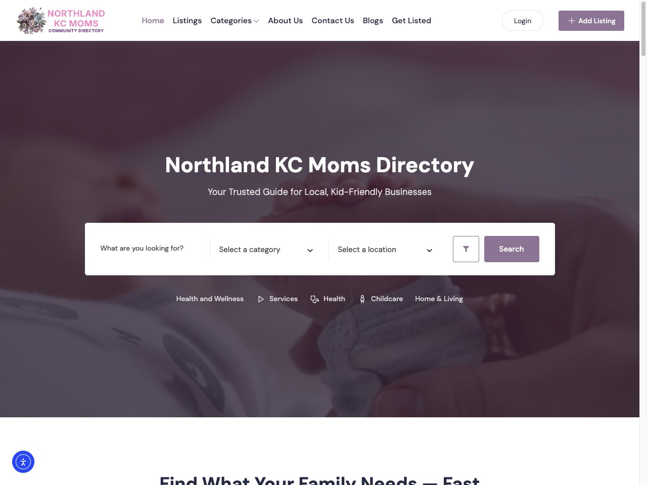 Northland KC Moms Directory screenshot