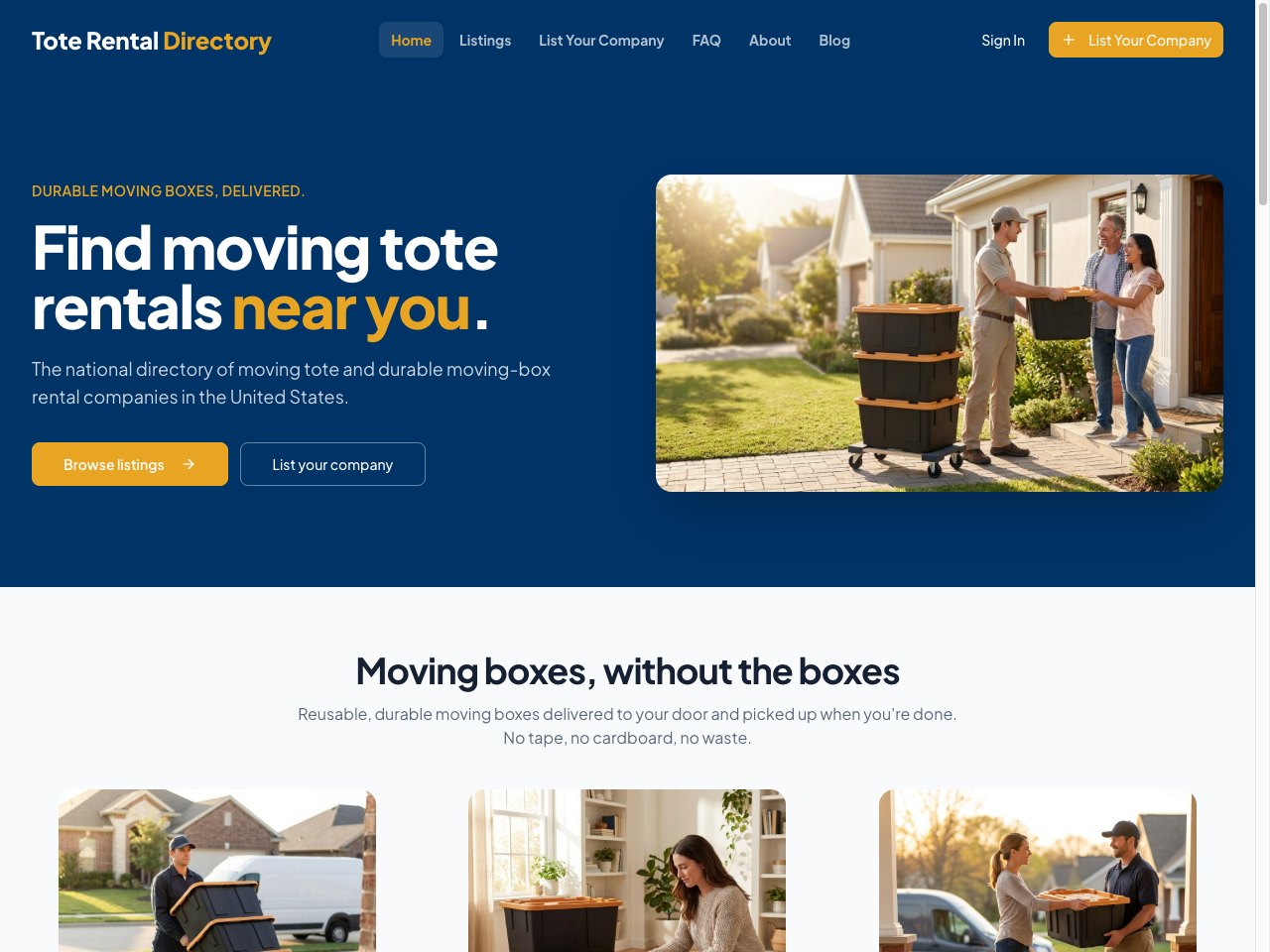 Tote Rental Directory screenshot